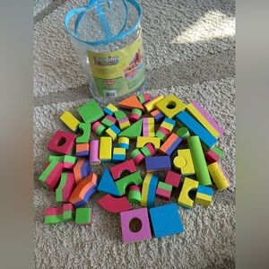 Click N’ Play foam building play blocks  57 pieces stacking shapes baby toddler